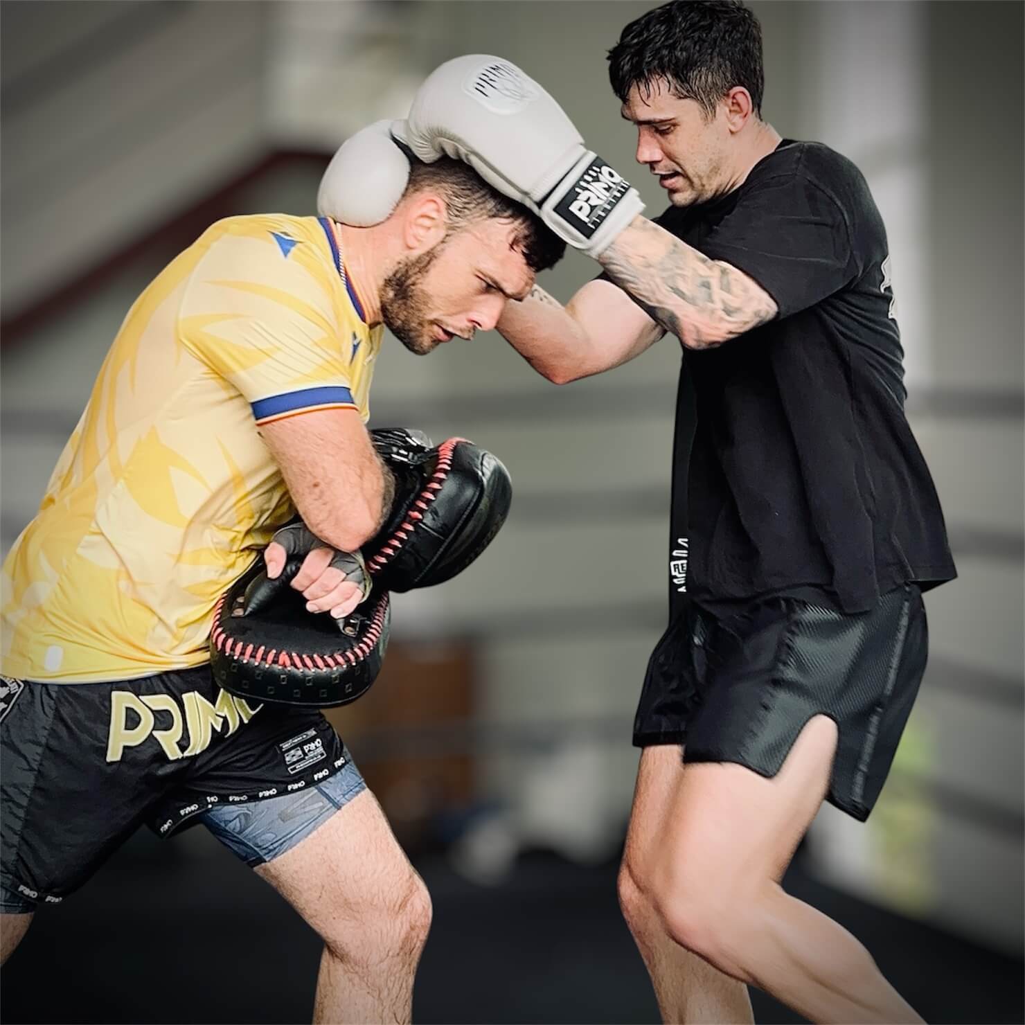 Experienced members developing their Muay Thai technique